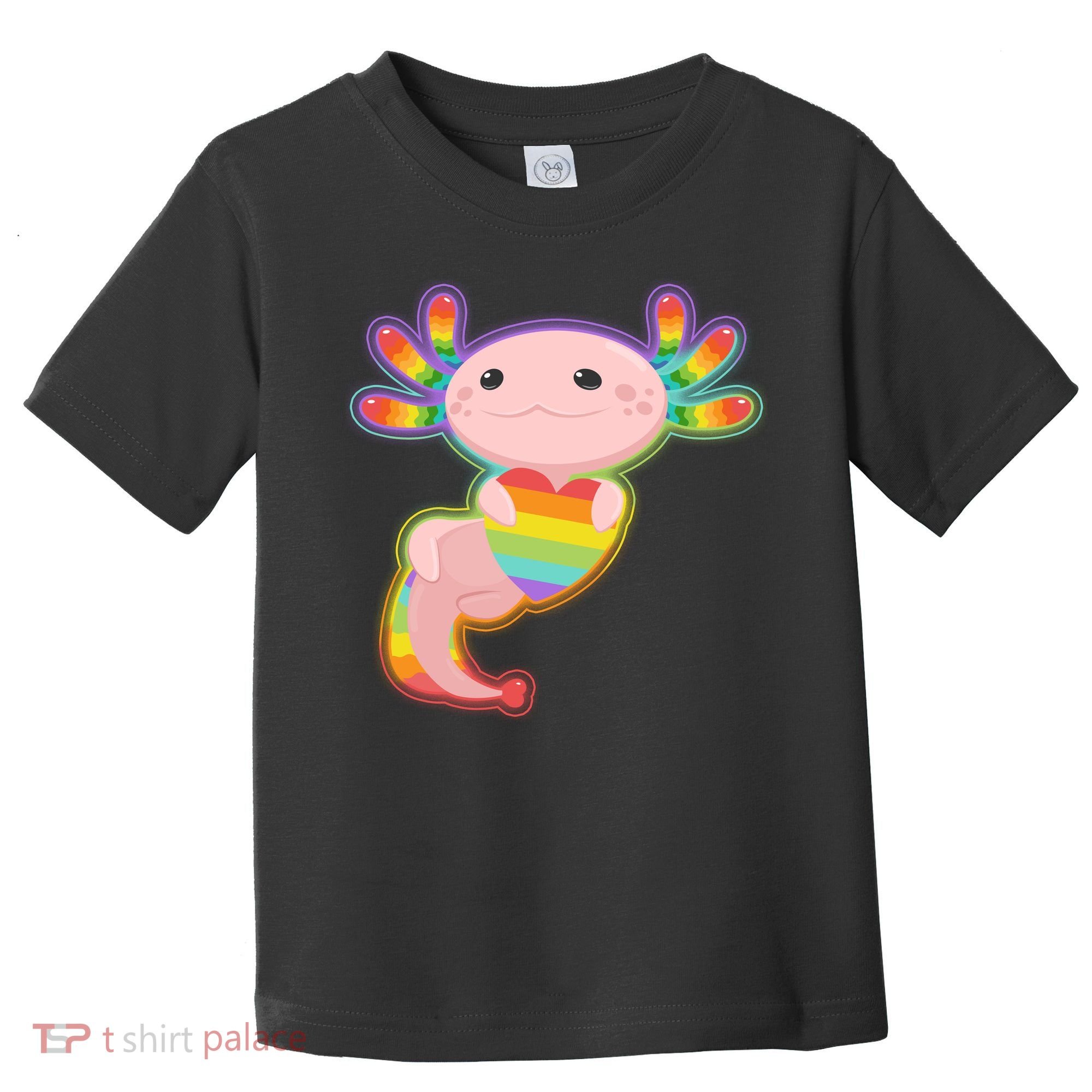 Cute LGBT Pride Axolotl Toddler T-Shirt