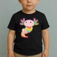 Cute LGBT Pride Axolotl Toddler T-Shirt thumb 2