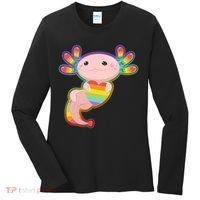 Cute LGBT Pride Axolotl Women's Long Sleeve Shirt thumb 0