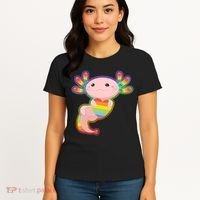 Cute LGBT Pride Axolotl Women's T-Shirt thumb 4