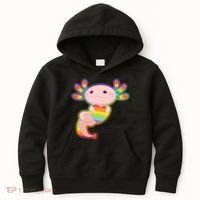 Cute LGBT Pride Axolotl Kids Hoodie thumb 0