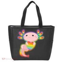Cute LGBT Pride Axolotl Tote Bag thumb 0