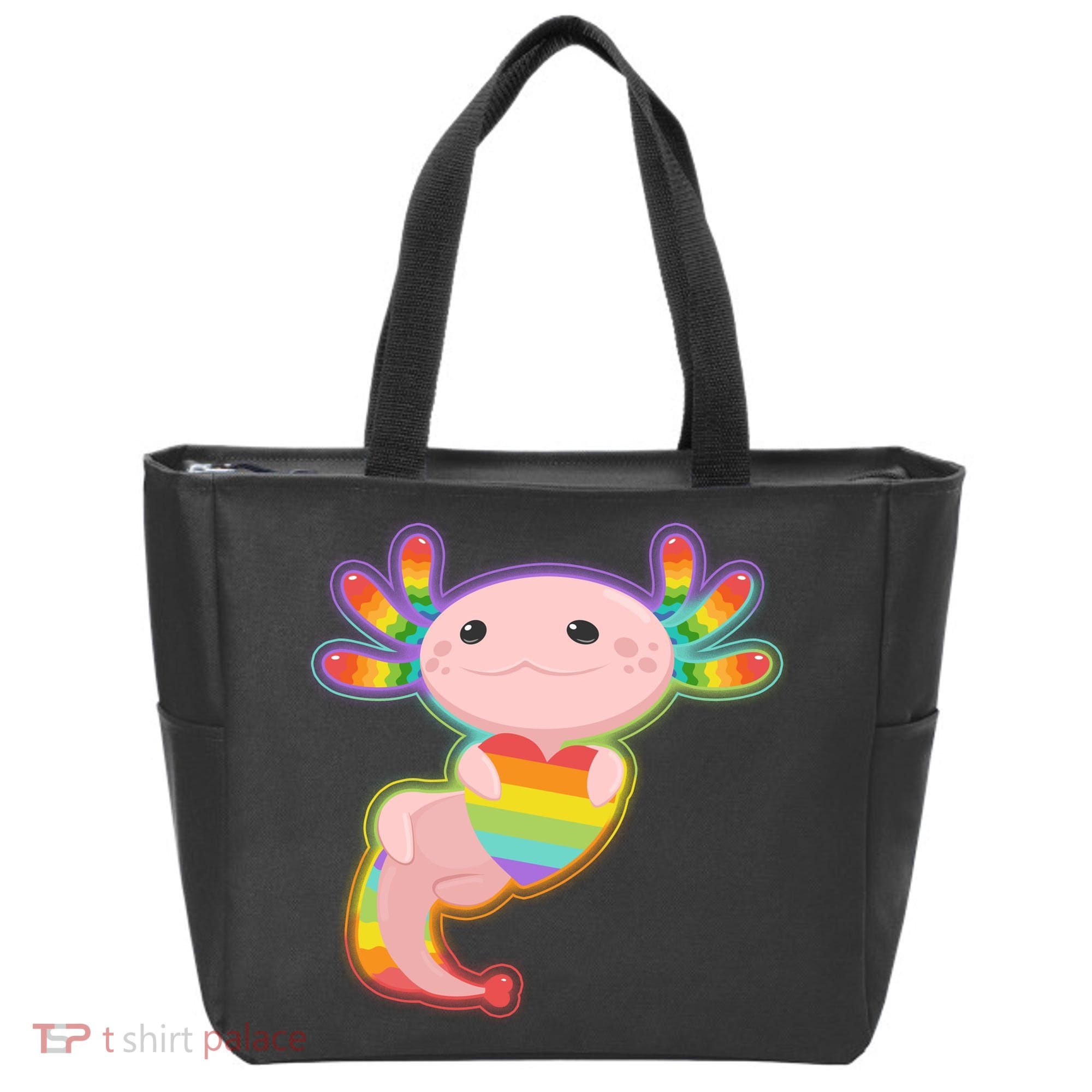 Cute LGBT Pride Axolotl Tote Bag