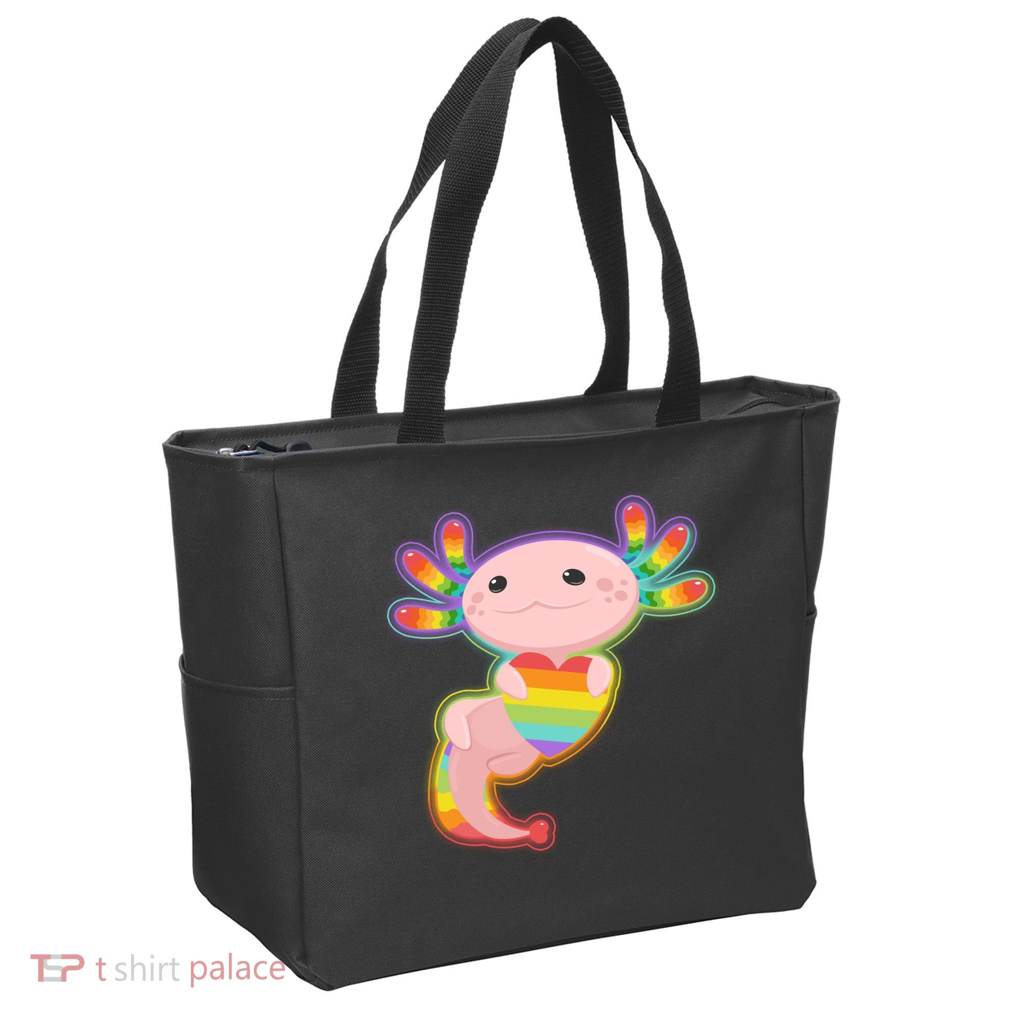 Cute LGBT Pride Axolotl Tote Bag