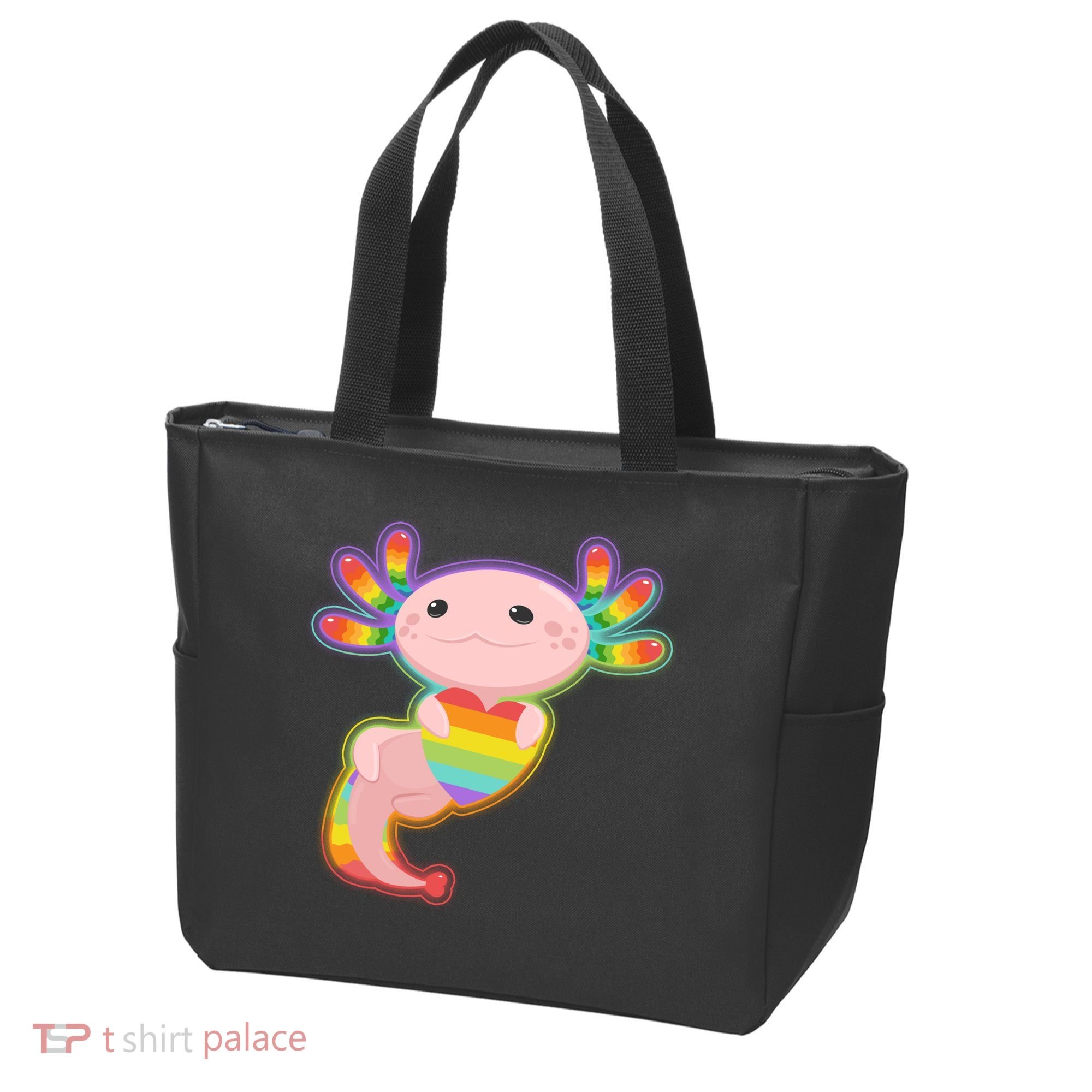 Cute LGBT Pride Axolotl Tote Bag