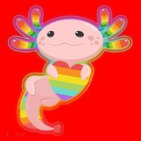 Cute LGBT Pride Axolotl Santa Hat thumb 1