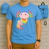 Cute LGBT Pride Axolotl T-Shirt thumb 5