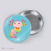 Cute LGBT Pride Axolotl Button thumb 0