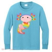 Cute LGBT Pride Axolotl Kids Long Sleeve Shirt thumb 0