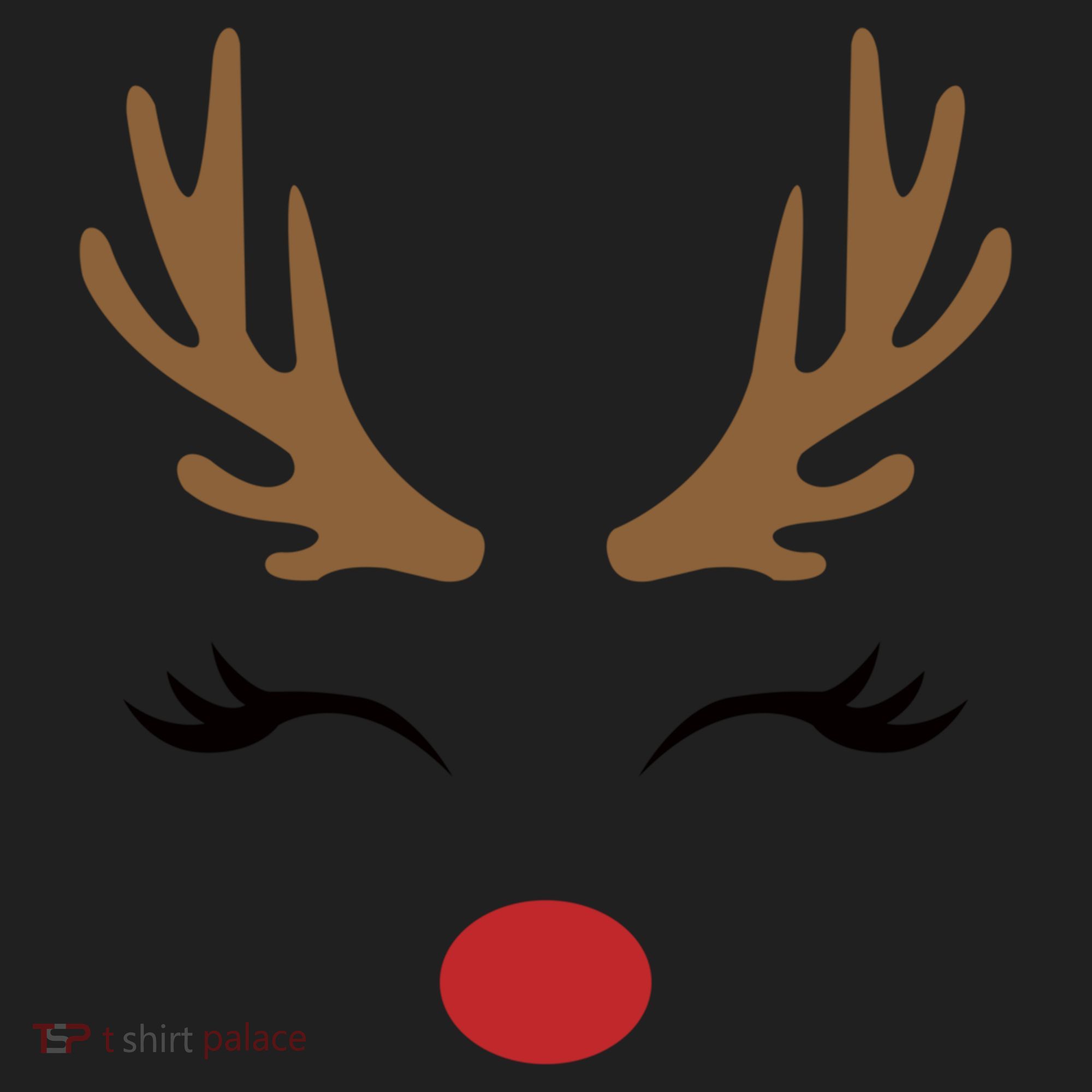 Cute Lady Reindeer Face With Eyelashes And Antlers Gift Novelty Gift Golf Towel