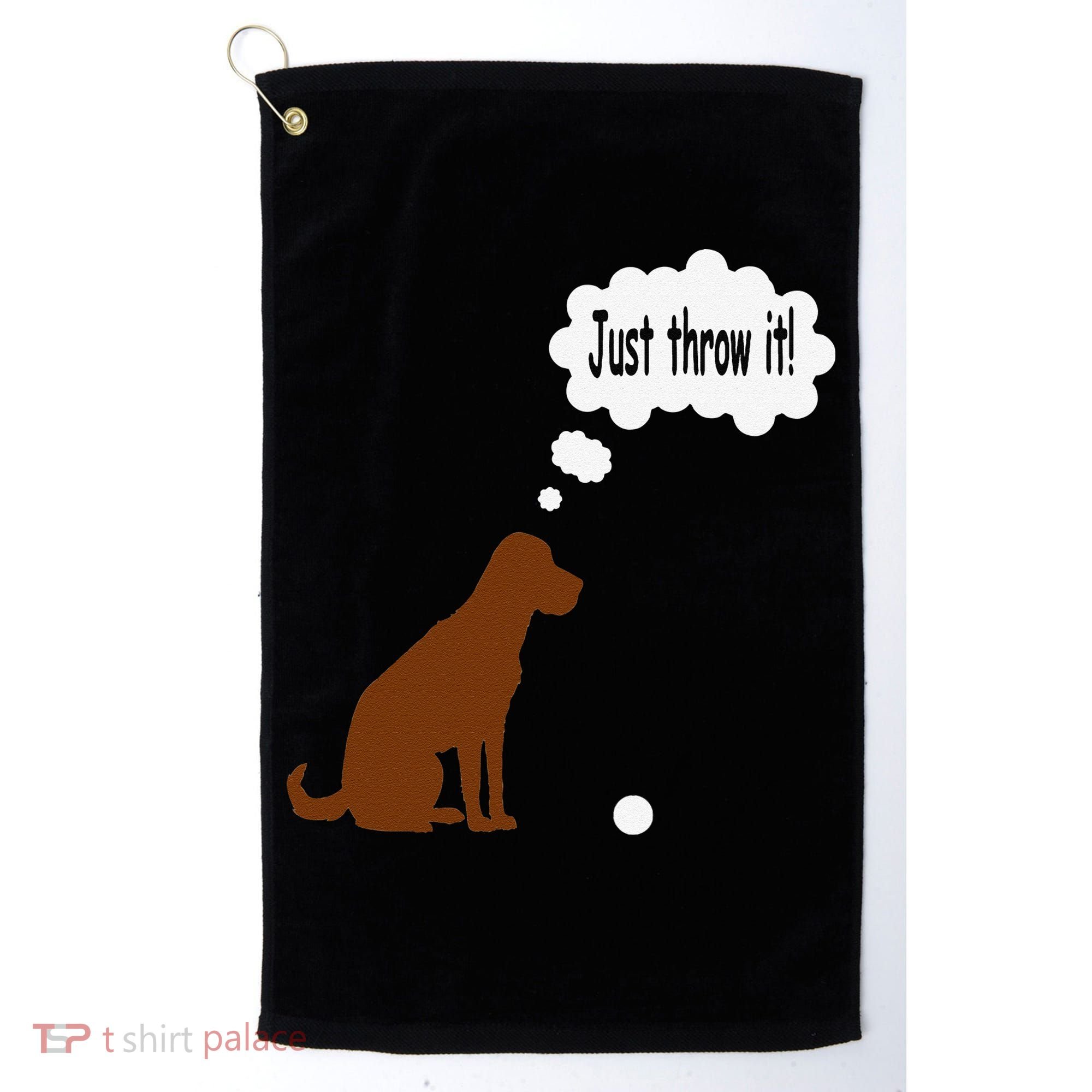 Chocolate Labrador Retriever Funny Lab Dog Golf Towel