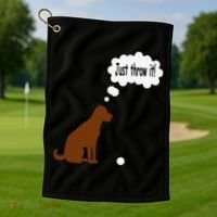 Chocolate Labrador Retriever Funny Lab Dog Golf Towel thumb 1