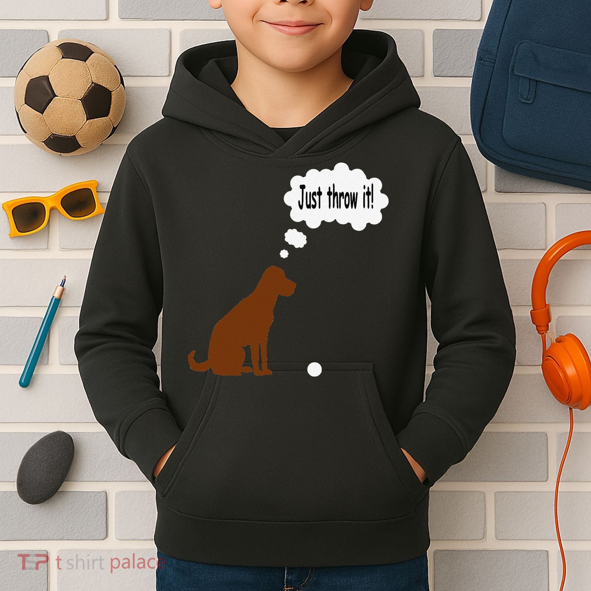 Chocolate Labrador Retriever Funny Lab Dog Kids Hoodie