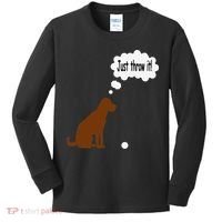 Chocolate Labrador Retriever Funny Lab Dog Kids Long Sleeve Shirt thumb 0