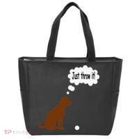 Chocolate Labrador Retriever Funny Lab Dog Tote Bag thumb 0