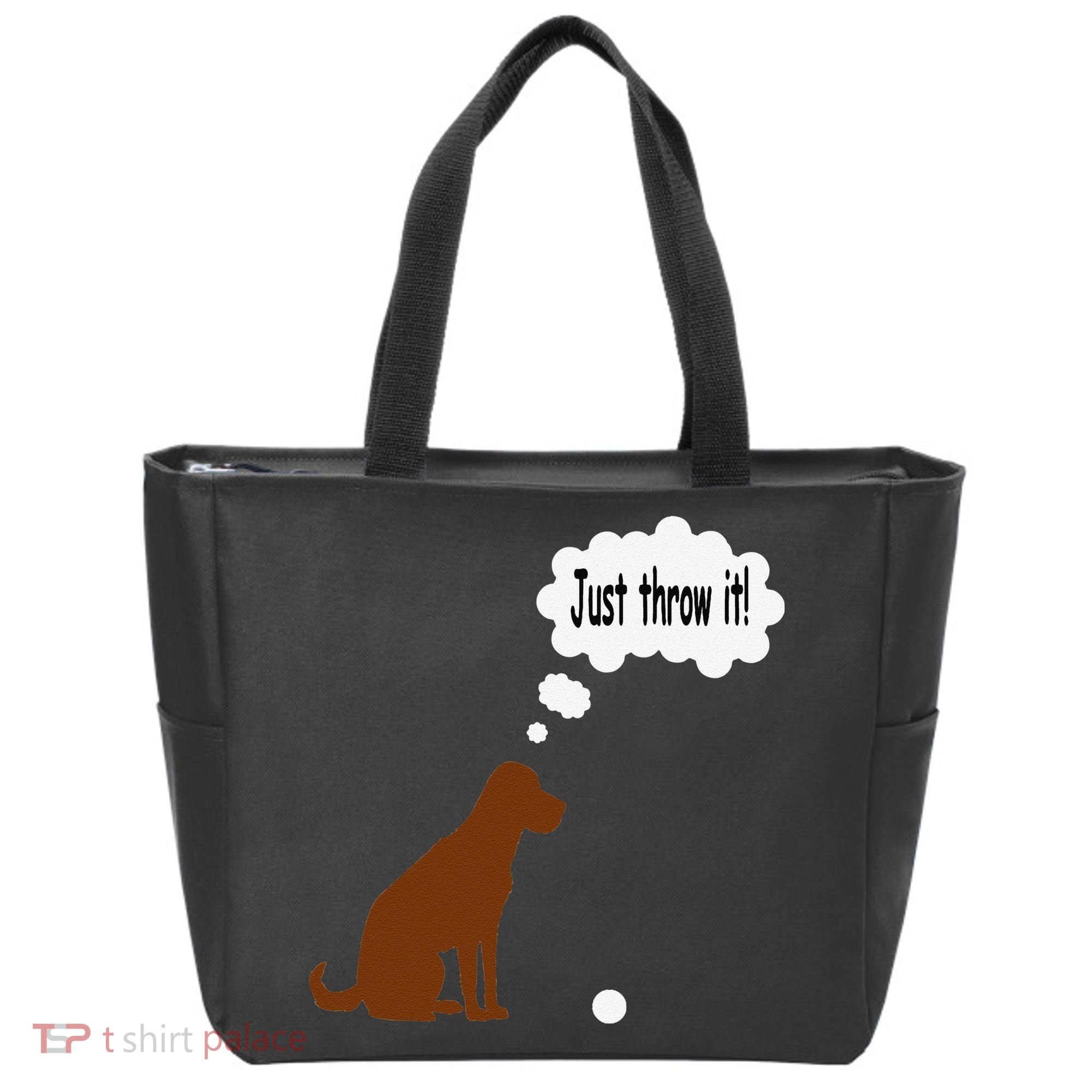 Chocolate Labrador Retriever Funny Lab Dog Tote Bag