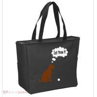 Chocolate Labrador Retriever Funny Lab Dog Tote Bag thumb 2