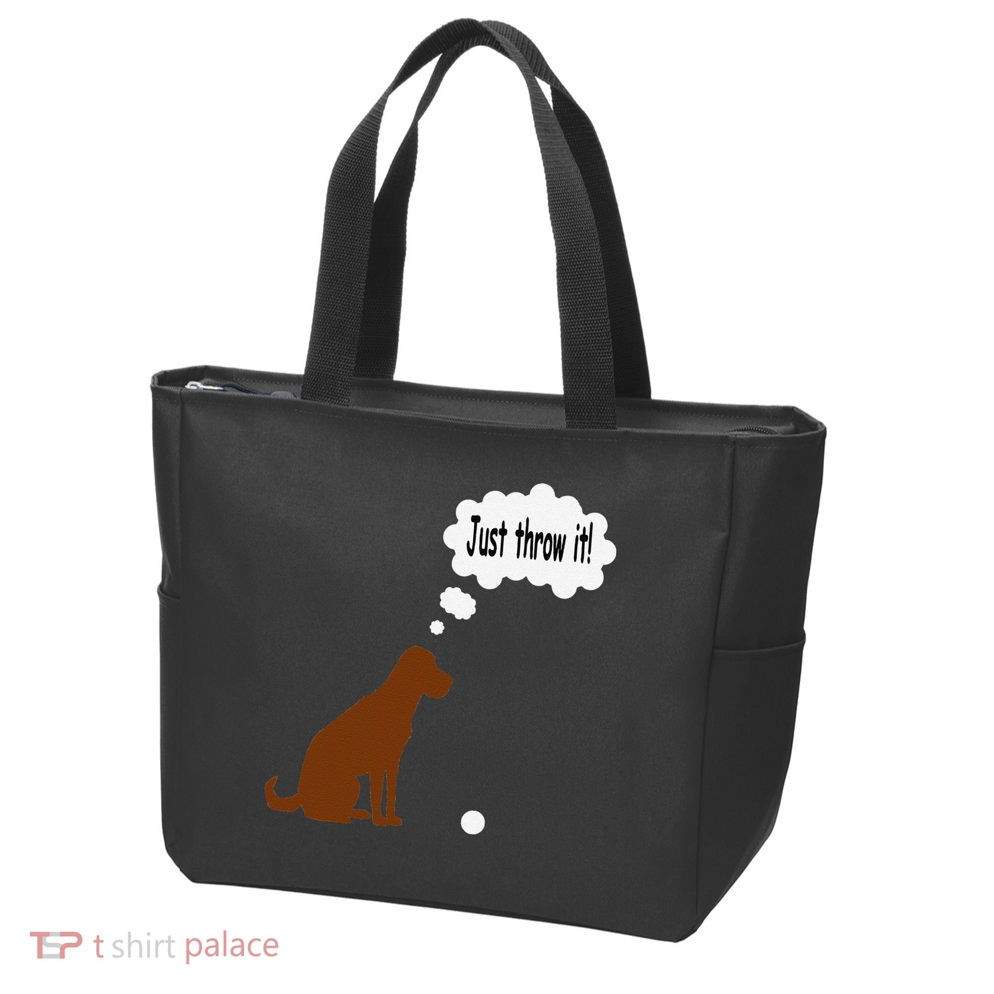 Chocolate Labrador Retriever Funny Lab Dog Tote Bag