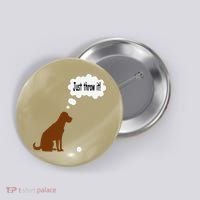 Chocolate Labrador Retriever Funny Lab Dog Button thumb 0
