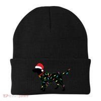 Christmas Labrador Retriever In Santa Hat Xmas Lights Funny Gift Beanie thumb 0