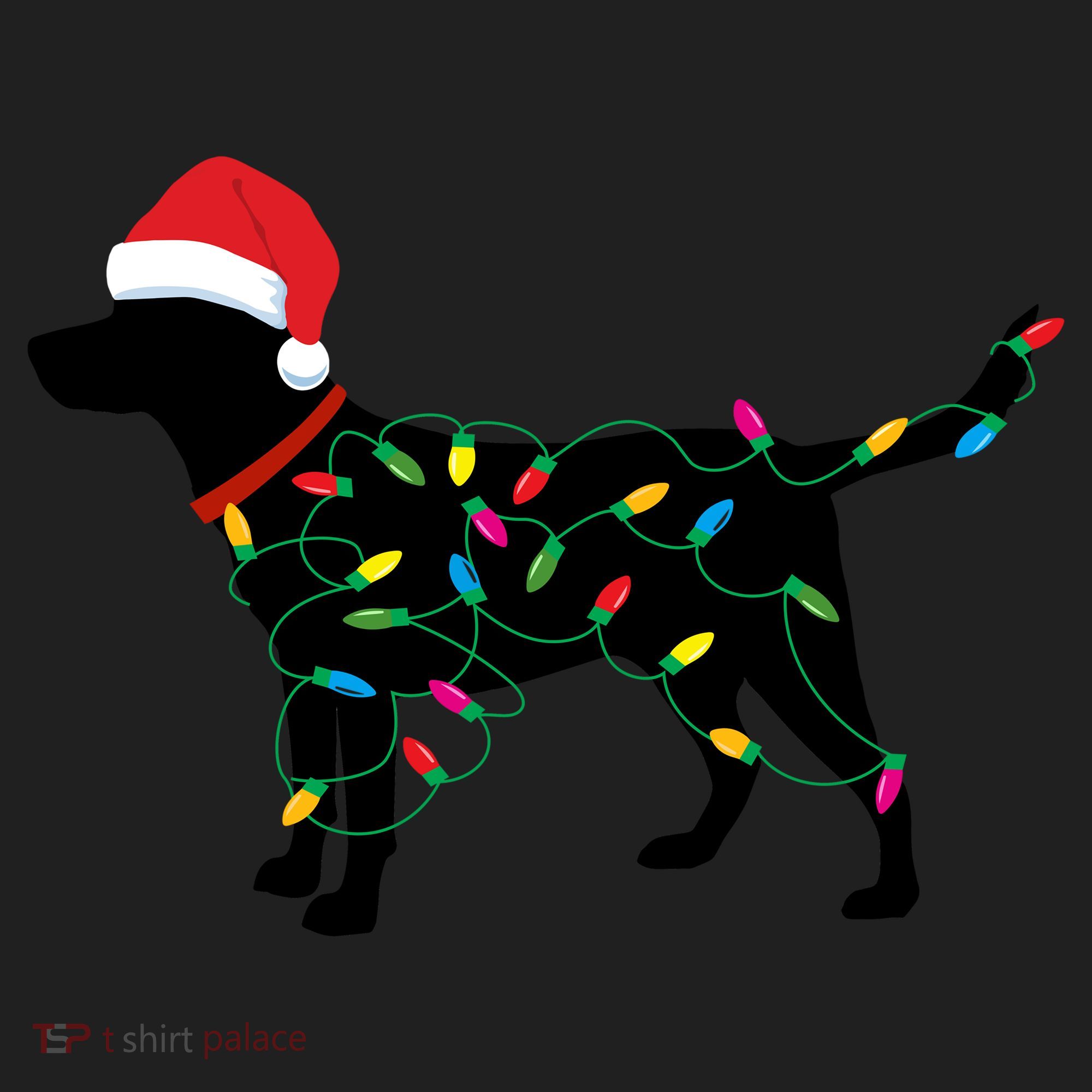 Christmas Labrador Retriever In Santa Hat Xmas Lights Funny Gift Beanie