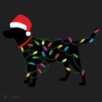 Christmas Labrador Retriever In Santa Hat Xmas Lights Funny Gift Hat thumb 2