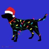 Christmas Labrador Retriever In Santa Hat Xmas Lights Funny Gift Baby Bodysuit thumb 2