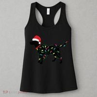 Christmas Labrador Retriever In Santa Hat Christmas Lights Holiday Dog Gift Sant Women's Tank Top thumb 3