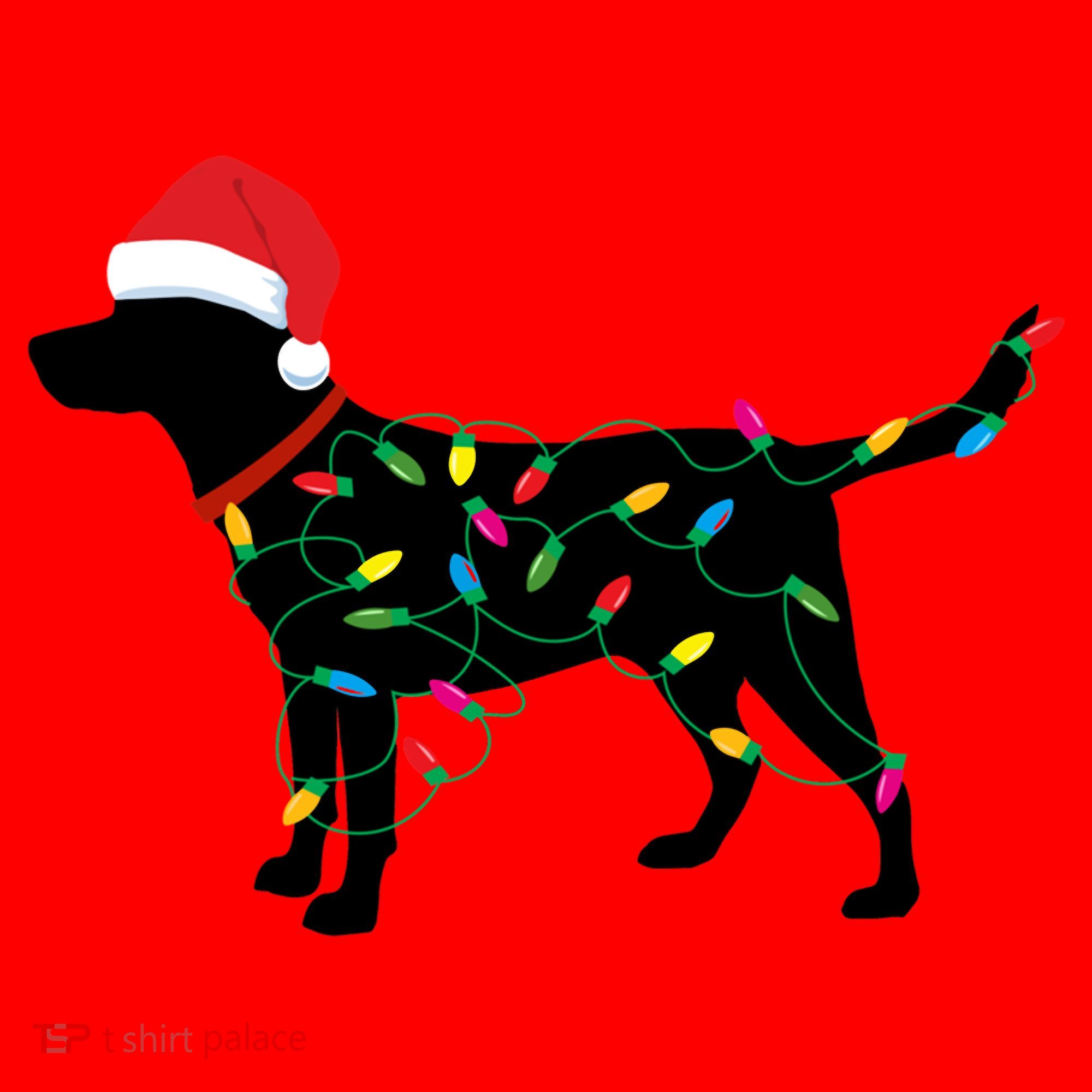 Christmas Labrador Retriever In Santa Hat Christmas Lights Holiday Dog Gift Sant Santa Hat