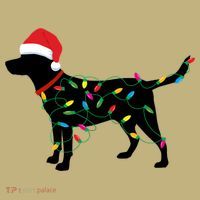 Christmas Labrador Retriever In Santa Hat Christmas Lights Holiday Dog Gift Sant Long Sleeve Shirt thumb 2