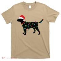 Christmas Labrador Retriever In Santa Hat Christmas Lights Holiday Dog Gift Sant T-Shirt thumb 0