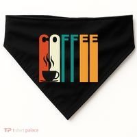 Coffee Lover Retro USA-Made Doggie Bandana thumb 0