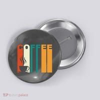Coffee Lover Retro Button thumb 0