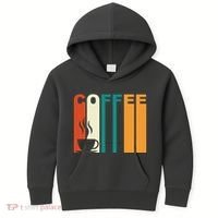 Coffee Lover Retro Kids Hoodie thumb 0