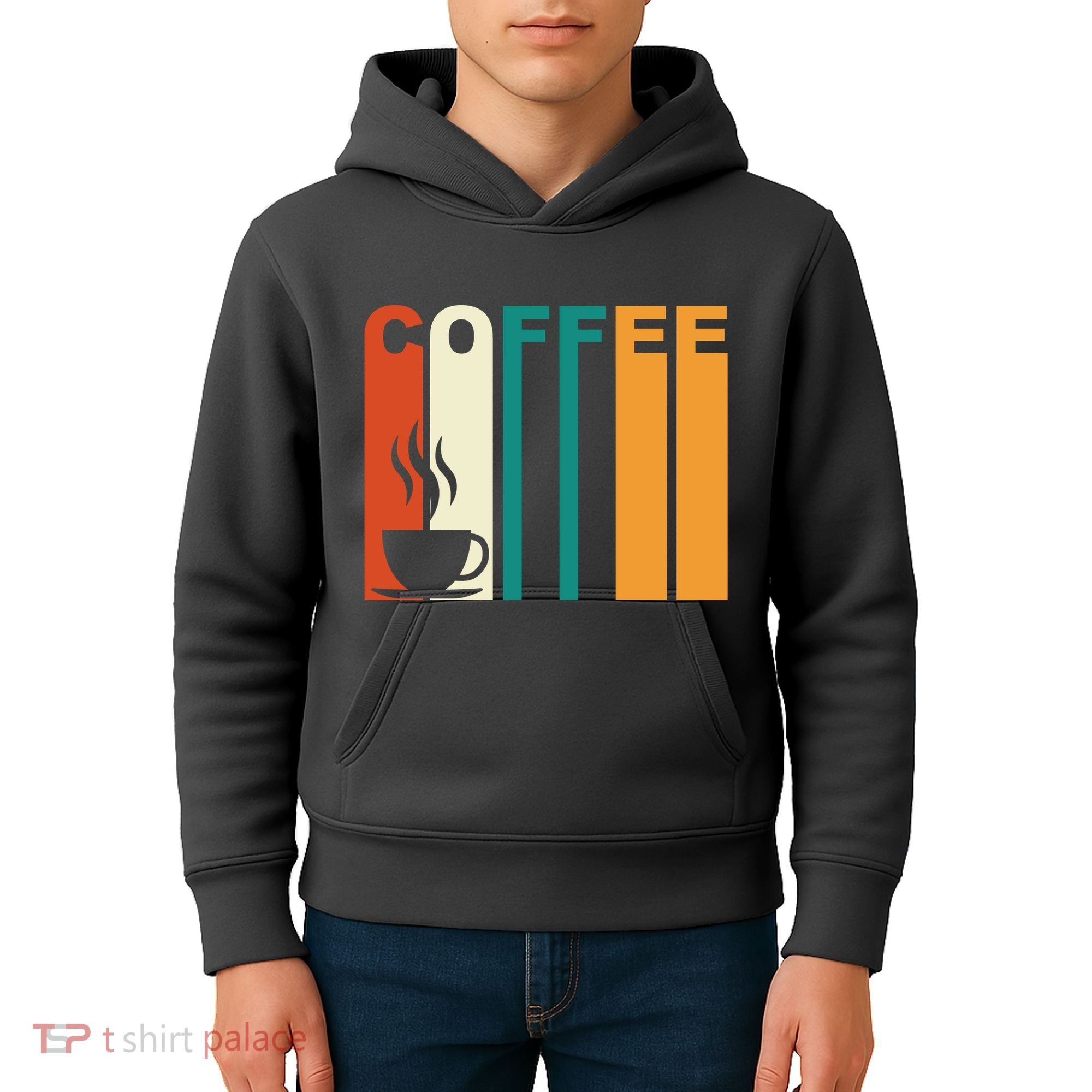 Coffee Lover Retro Kids Hoodie