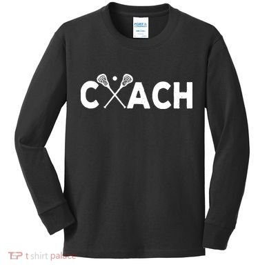 Coach Lacrosse Retro Team Kids Long Sleeve Shirt