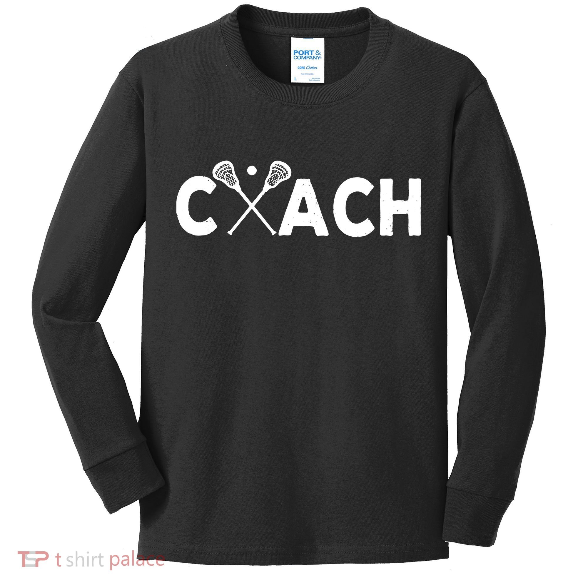 Coach Lacrosse Retro Team Kids Long Sleeve Shirt