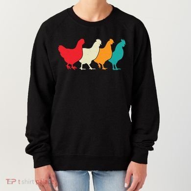 Chicken Lovers Retro Vintage Chicken Women's Sweatshirt