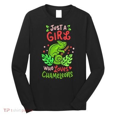 Chameleon Lizard Reptile Pet Cute Gift Long Sleeve Shirt