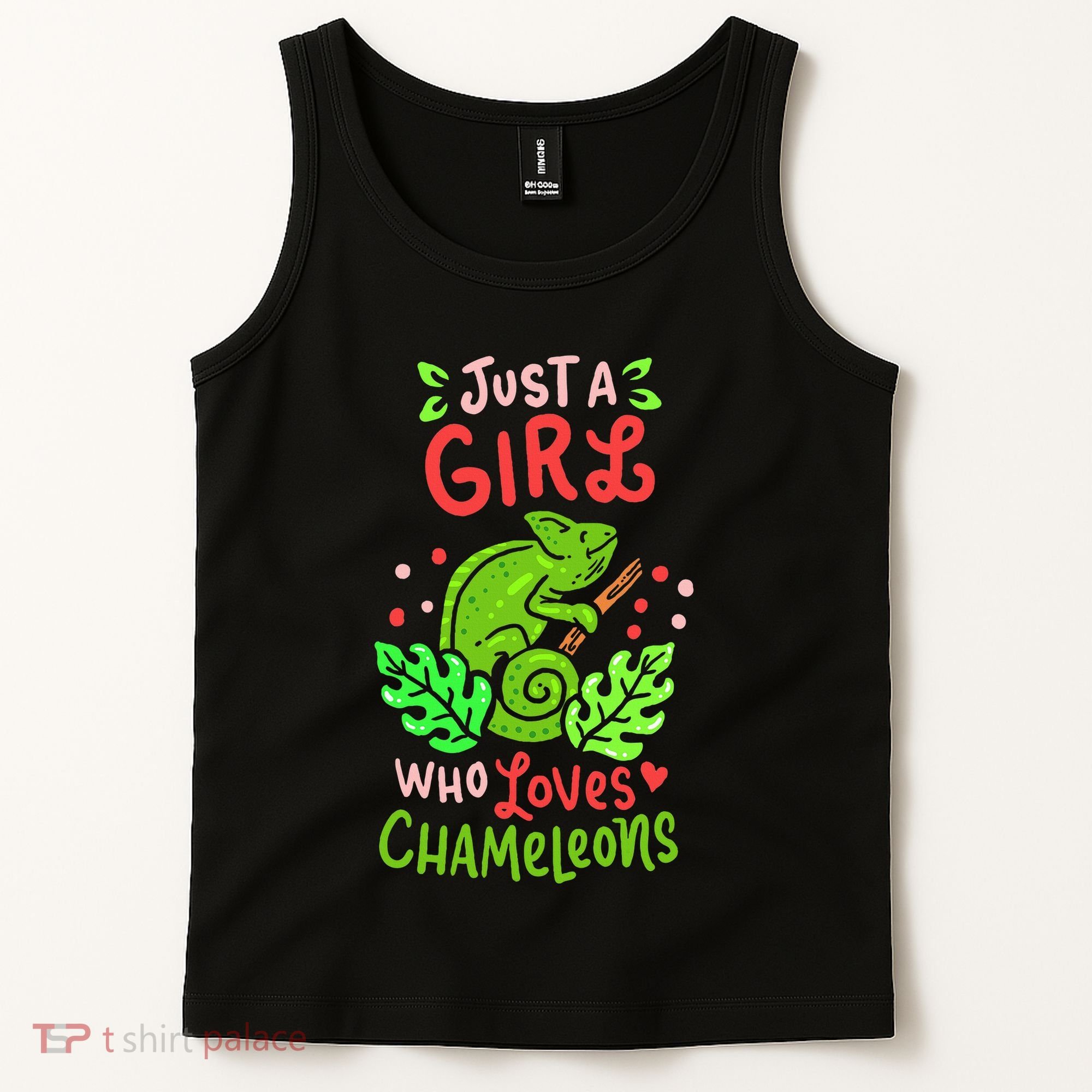 Chameleon Lizard Reptile Pet Cute Gift Tank Top