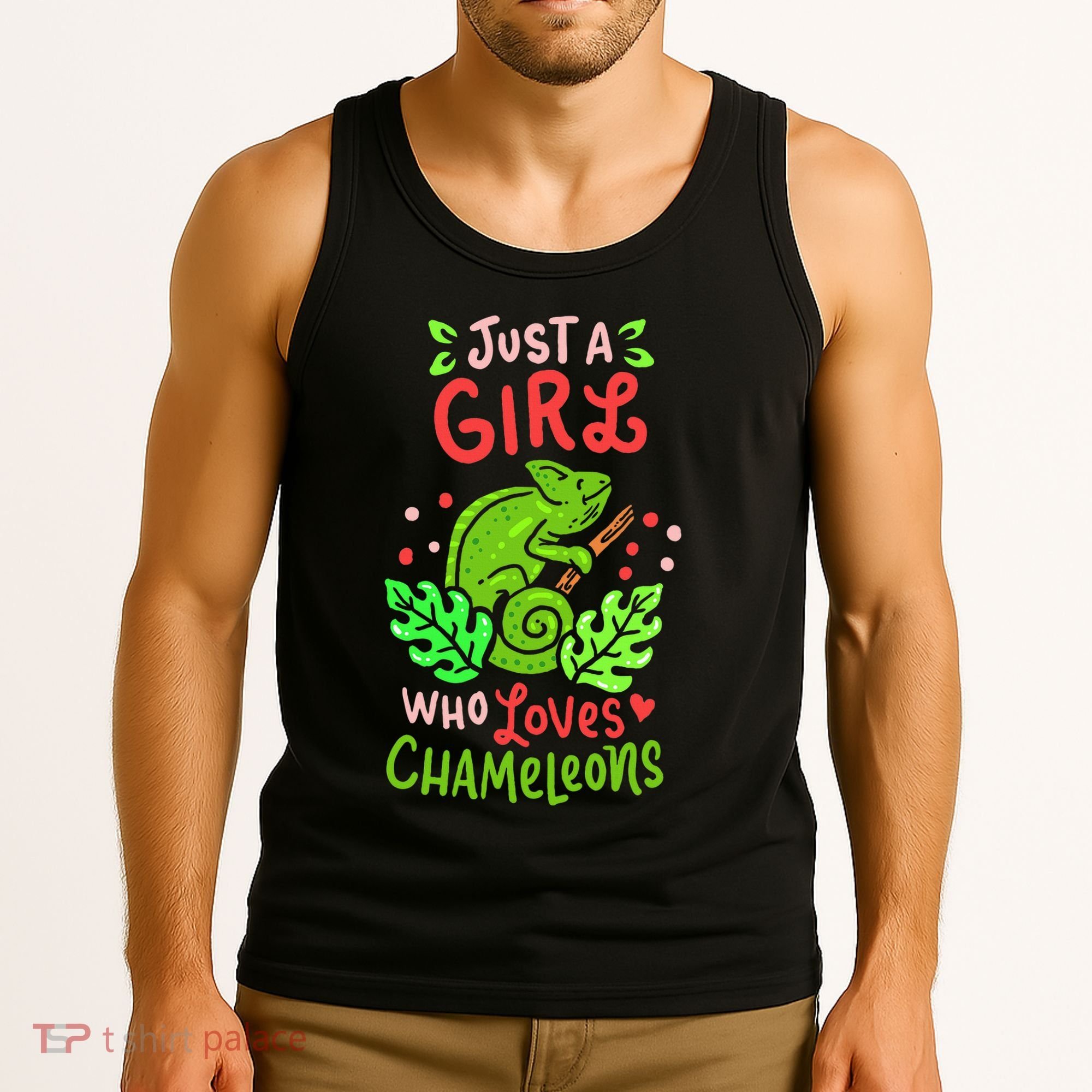 Chameleon Lizard Reptile Pet Cute Gift Tank Top