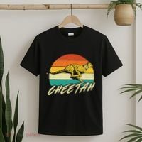 Cheetah Lover Retro Vintage Safari Zoo Animal Lover T-Shirt thumb 2