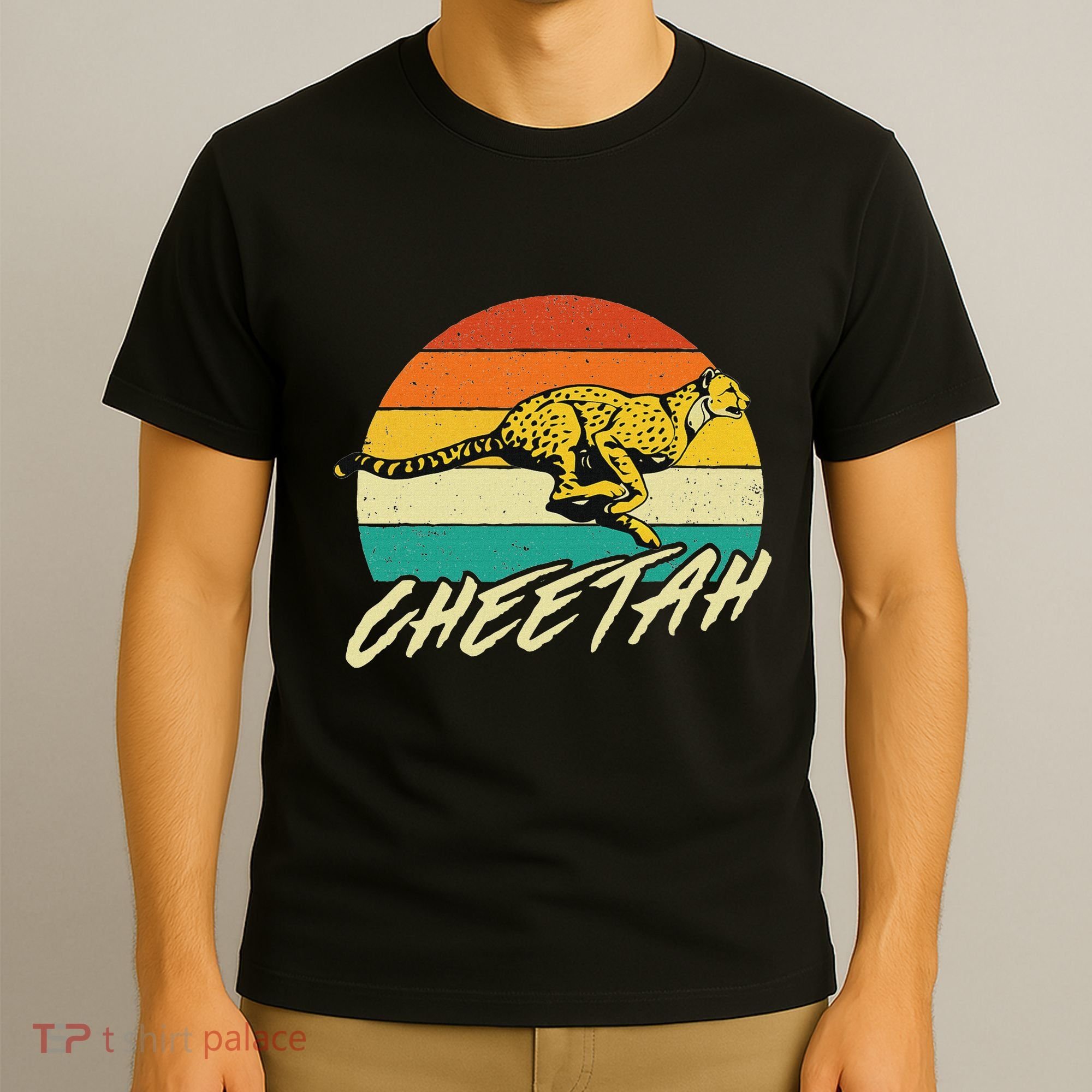 Cheetah Lover Retro Vintage Safari Zoo Animal Lover T-Shirt