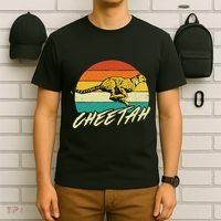 Cheetah Lover Retro Vintage Safari Zoo Animal Lover T-Shirt thumb 6