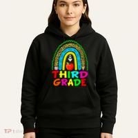 Cute Leopard Rainbow Funny Third Grade Teacher Hoodie thumb 5