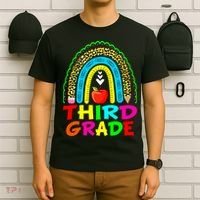 Cute Leopard Rainbow Funny Third Grade Teacher T-Shirt thumb 6