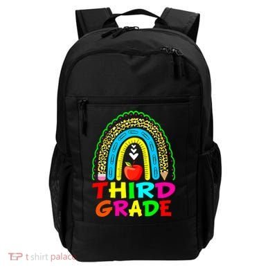 Cute Leopard Rainbow Funny Third Grade Teacher Backpack