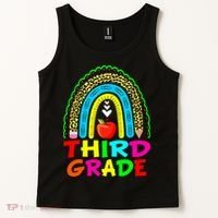 Cute Leopard Rainbow Funny Third Grade Teacher Tank Top thumb 2