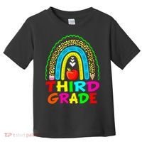 Cute Leopard Rainbow Funny Third Grade Teacher Toddler T-Shirt thumb 0