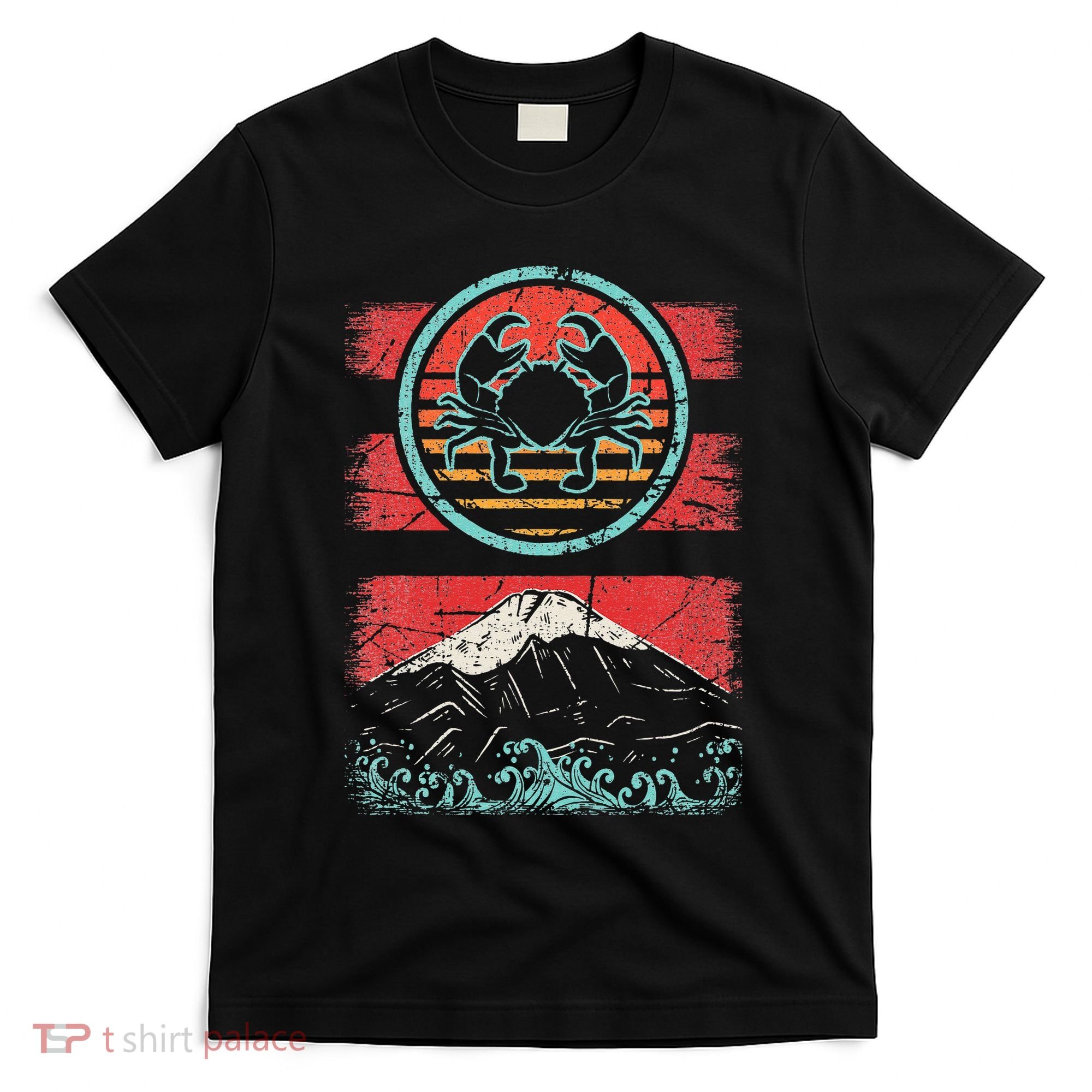 Crab Lover Retro Crabbing Vintage 80s Style Fishing Hunting T-Shirt
